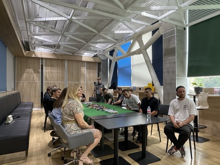 Optimum Web engineering team at a company meeting in Chisinau, Moldova